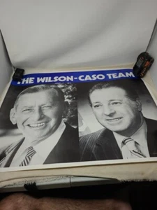 Cartel de campaña del equipo Malcolm Wilson Caso para gobernador años 70 Nueva York vintage... - Imagen 1 de 15