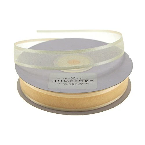 Cinta de organza transparente borde satinado, 5/8 pulgadas, 25 yardas Foto 1 de 1