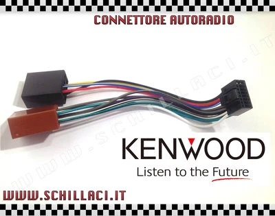 Connettore adattatore ISO autoradio KENWOOD 16 contatti installazione car stereo - Immagine 1 di 2