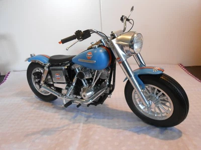 " Harley Davidson FHL Classic AMF Bobber Gulf Umbau " Tamiya 1:6 Unikat - Bild 1 von 4