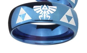LMXXV Legend of Zelda Wedding Band Stainless Steel Size 10 Black Men's Ring - Picture 1 of 2