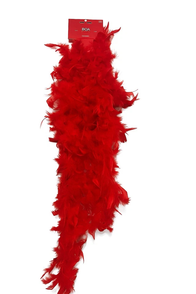 Accesorio Boa Pluma Rojo Brillante Foto 1 de 1