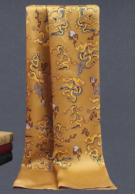 100% Seda Morera Satén Hombres Mujeres Bufanda Pañuelo Envoltura Largo Amarillo MY116-3 Foto 1 de 4