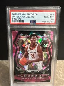 2020 Panini Prizm Draft Pink Ice Crusade Onyeka Okongwu RC Rookie PSA 10 #85 - Foto 1 di 4