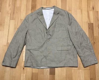 ZARA Linen Blend Sports Coat Blazer Jacket Mens Size 40 Loose Fit Brown New - Image 1 of 4