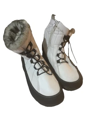 Totes Womens Boots Size 9W  White W/ Fur WaterProof Winter Snow Boot - Image 1 of 4