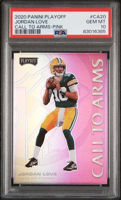 2020 Panini Playoff Jordan Love Call To Arms-Pink #CA20 PSA 10 - Image 1 of 2