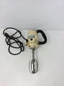 Mezclador de mano eléctrico Powermaster vintage en funcionamiento con batidores modelo 308-1669 - Imagen 1 de 9