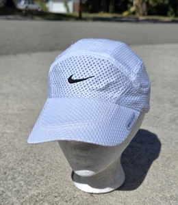 VINTAGE Nike Hat Cap White 7 Panel Tailwind Mesh Running Golf Dri Fit Y2K 2002 - Picture 1 of 5