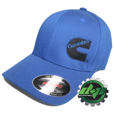 Cummins hat ball cap fitted flex fit flexfit stretch ram cummings blue s/m - Image 1 of 2