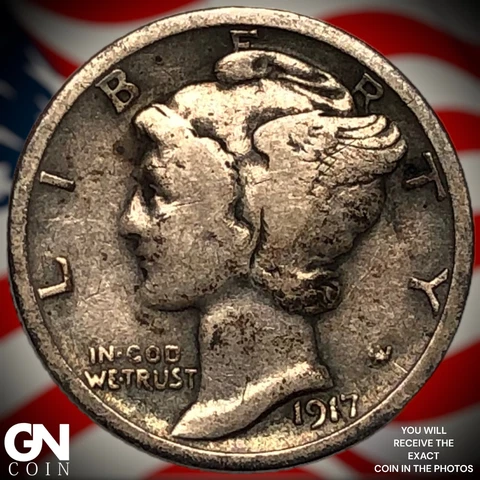 1917 S  Mercury Dime  Q7179 Cover