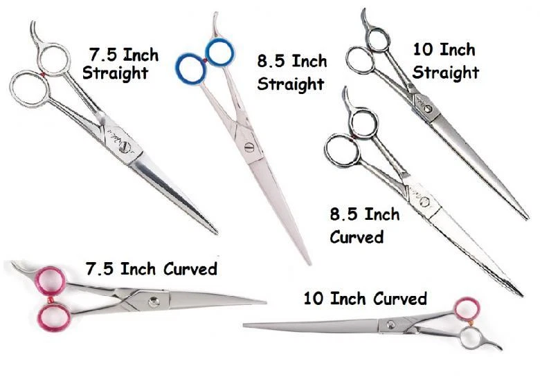GEIB Buttercut Gator Pro Grooming Shears, Straight, Curved, 7.5", 8.5", 10"