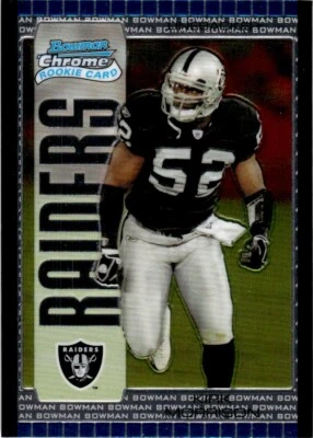 2005 BOWMAN CHROME ROOKIE Kirk Morrison Rookie Oakland Raiders #141 - Image 1 of 2