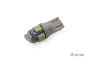 12v 24v T10 W5W 501 Capless Wedge 5 SMD 5050 LED Park Light Bulb Cool ICE White - Picture 1 of 6