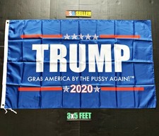 Donald Trump 2020 Flag FREE FIRST CLASS SHIP Grab America USA Sign Poster 3x5'