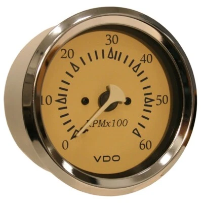 VDO Allentare Teak 6000RPM 3-3/8" 85mm Sterndrive Tachometer 333-12282 - Image 1 of 2