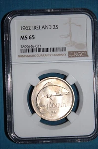 Ireland 2 Shilling 1963 NGC MS 65 - Picture 1 of 2