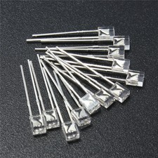 50pcs 2x3x4mm Water Clear Square Rectangle White LED Light Lamp