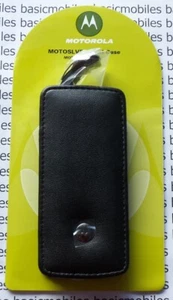 Genuine Motorola Fitted Fashion Black Leather Case For SLVR L2, L6, L7 models - Picture 1 of 1