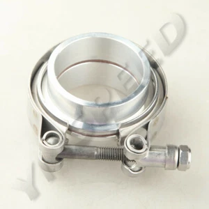 Kit de brida de aluminio con abrazadera de banda V de banda V de 1,75 pulgadas para tubo intercooler turbo EE. UU. - Imagen 1 de 9