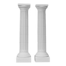 Set of 2 Greek Doric Order Column Pillar Pedestal Statue Handmade Sculpture Deco