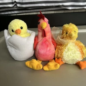 TY - Beanie Babys Paket - Eggbert Chickie Strut - Bild 1 von 5