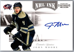 11-12 PANINI CONTENDERS NHL INK - JOHN MOORE AUTO #13 COLUMBUS BLUE JACKETS - Picture 1 of 2
