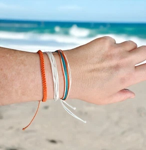 Orange Beach Friendship Bracelets – 6 Sets of 3 – 18 Pc Gift Lot/Bundle - Picture 1 of 7