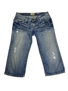 Buckle BKE Denim Capri Gr. 29 Damen Whiskered Capri Jeans helle Waschung distressed - Bild 1 von 9