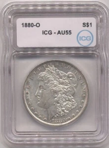 1880-O Dollaro Morgan ICG AU55 - Foto 1 di 2