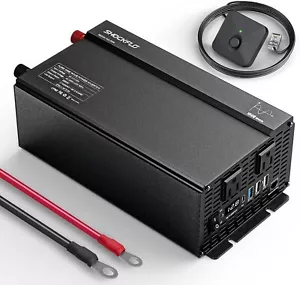1000W Car RV Power Inverter DC 12V To AC 110V Pure Sine Wave Converter w/Remote - Picture 1 of 8