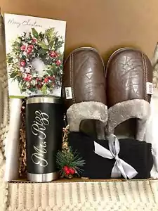 Caja de regalo de Navidad personalizada para hombre acogedora para abuelo papá esposo padre - Imagen 1 de 11