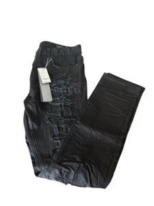 Men Slim Fit Jeans Smoke Rise Black Size 38/34 - Picture 1 of 5