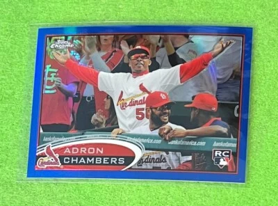 Adron Chambers 2012 Topps Chrome 153 RC Blue Refractor 173/199 - Image 1 of 2