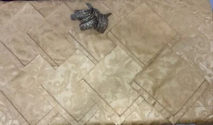 Sferra Acanthus Tischdecke Jacquard 106"" Rnd 8 Abendessen Servietten/Eigelb Ylw *LESEN* - Bild 1 von 7