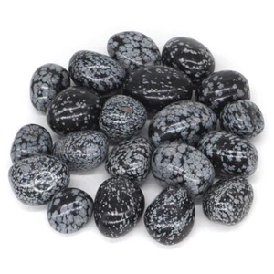 200g Natural Gems Snowflake Obsidian Crystal Healing Tumbled Bulk Mineral Stone - Picture 1 of 4