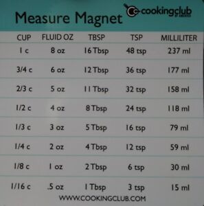 NEU Cooking Club of America Messung Umbau Kühlschrank Magnet Maß 