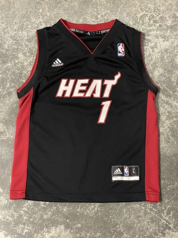 Boy’s Miami Heat Chris Bosh #1 Basketball Jersey Kids Size Large Cover