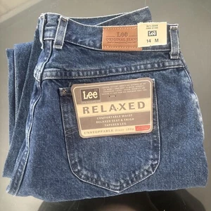 90s Deadstock NWT Women's Lee Jeans Relaxed Fit Tapered Leg High Waist Size 14 - Picture 1 of 12
