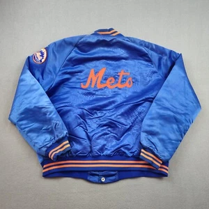 RARA giacca raso ricamata anni 80 New York Mets uomo L USA MLB baseball vintage - Foto 1 di 6