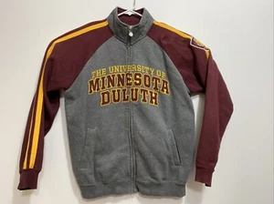 Champion University Of Minnesota Duluth Bulldogs Zip Up Sweater Gray Maroon M - Picture 1 of 12