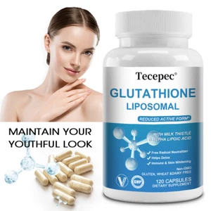 L-Glutathione Liposomal Capsules 1000mg Skin Whitening Detox Anti-Aging - Picture 1 of 12