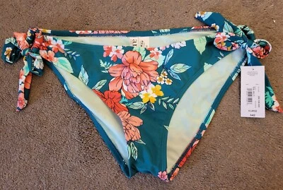 Traje de baño para mujer ANA a.n.a bikini parte inferior lazo lateral verde azulado floral talla XL Foto 1 de 4