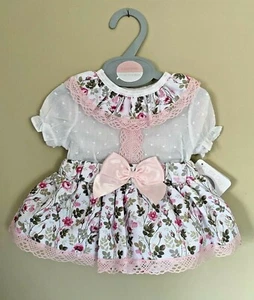 BABY GIRLS  SPANISH ROMPERS JAM PANTS PINK FLORAL LACE ROMPER OUTFIT GIRLS 0-9 M - Picture 1 of 4