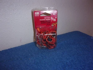 BRAND NEW PAC of 40 GARDNER BENDER NM CABLE INSULATED 9/16" STAPLE - Picture 1 of 4