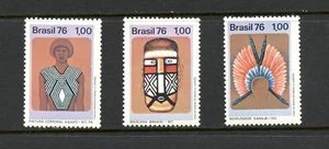P484 Brasilien 1976 Indigene Kulturen 3v.   MNH - Bild 1 von 1