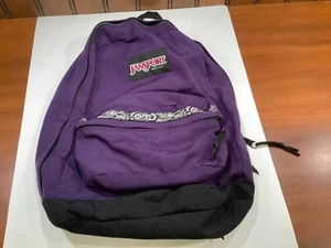 VTG Jansport Backpack Purple Bookbag 16” Large School Bag Day Pack MADE IN USA - Picture 1 of 6