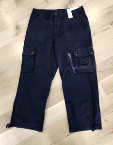 NWT American Eagle Womens Baggy Jogger Cargo Pants Stretch High Rise Sz 14 Short - Picture 1 of 6