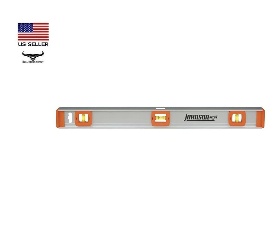 24" Johnson Aluminum I-Beam Level 3 Vial Horizonal & Vertical Ruled Top Read - Image 1 of 4