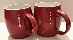 Starbucks Red Coffee Mug (two cups!) 14 Oz - Picture 1 of 8
